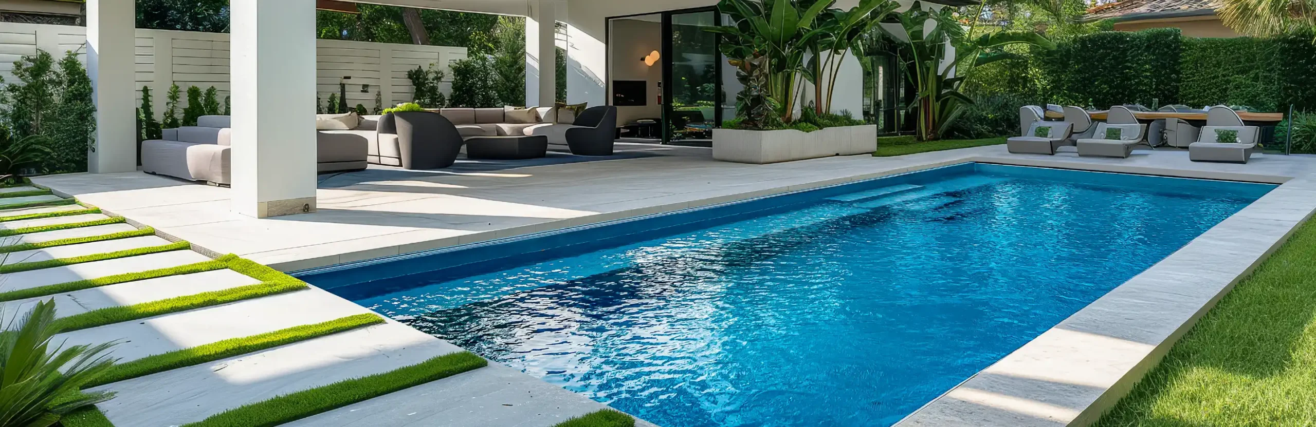 pool installation with outdoor kitchens and hardscaping throughout massillon, canton and akron
